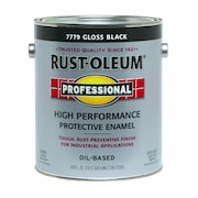 Rust-Oleum Interior/Exterior Paint, Gloss, Oil Base, Black, 1 gal 7779-402